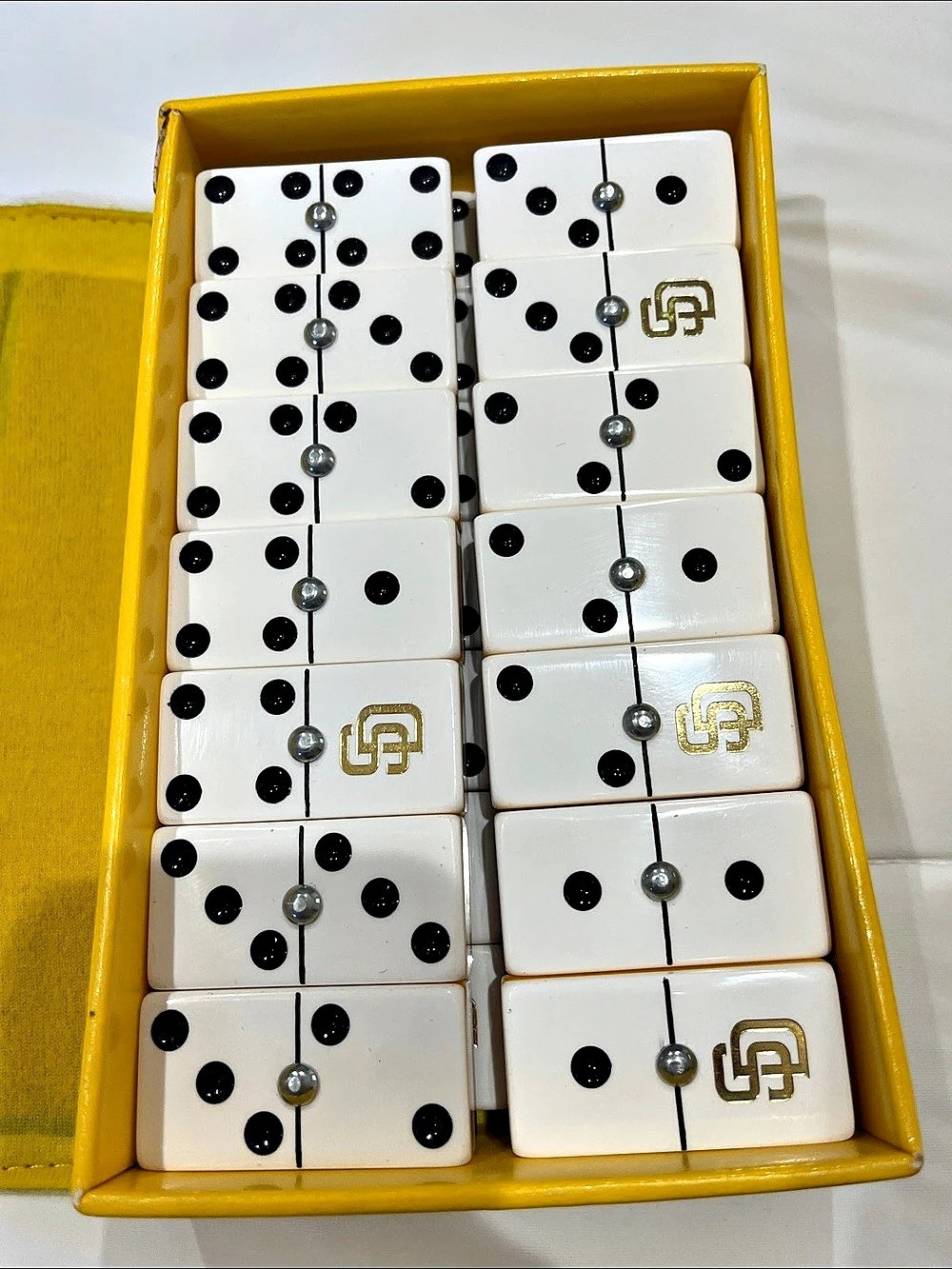 San Diego Padres Domino Set in Brown  & Yellow Like New
